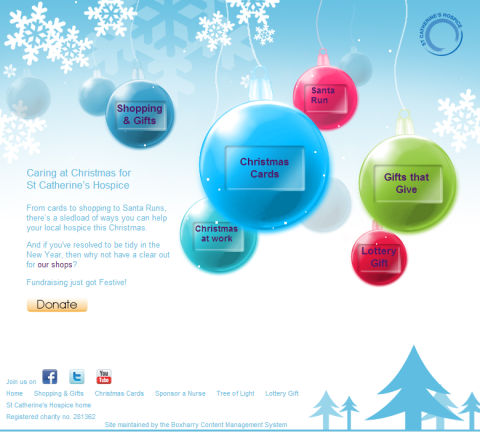 St Catherines Hospice Christmas 2013 microsite